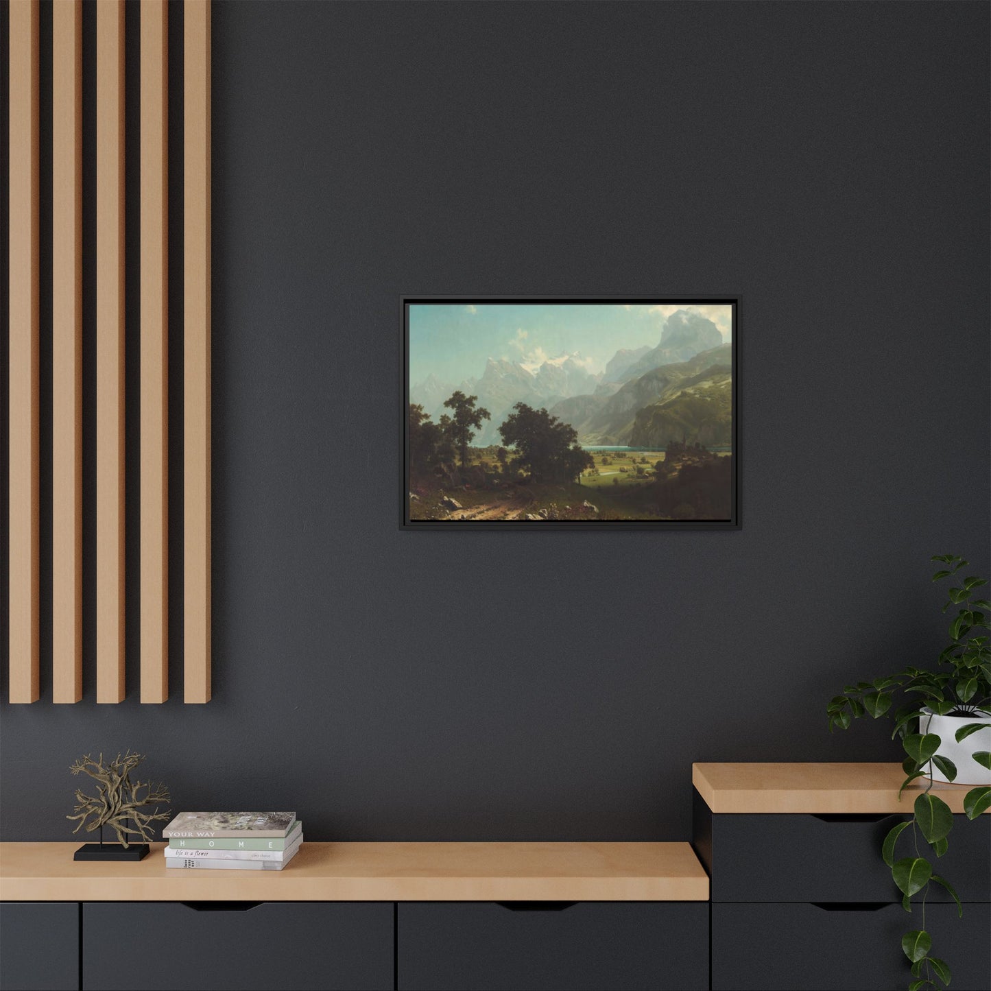 Bierstadt, Albert - Lake Lucerne (1858) - Matte Canvas, Framed