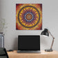Solar Disc Mandala - Canvas Block