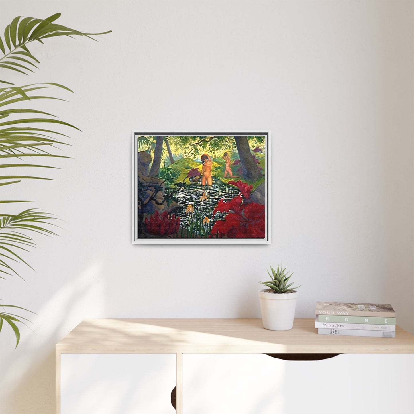 Ranson, Paul - The Lotus Bather (1906) - Matte Canvas, Framed