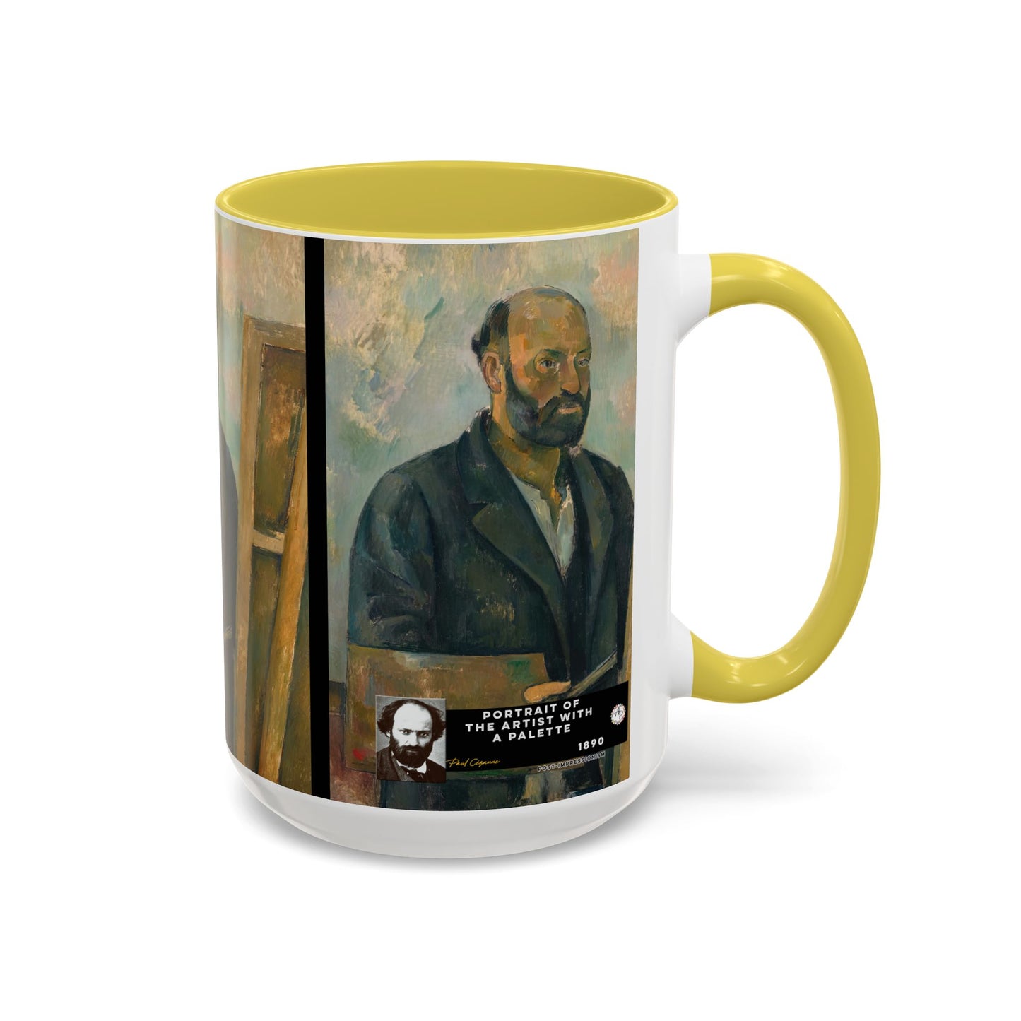 Cézanne, Paul - Portrait of the Artist with a Palette (1890) - Colorful Accent Mugs