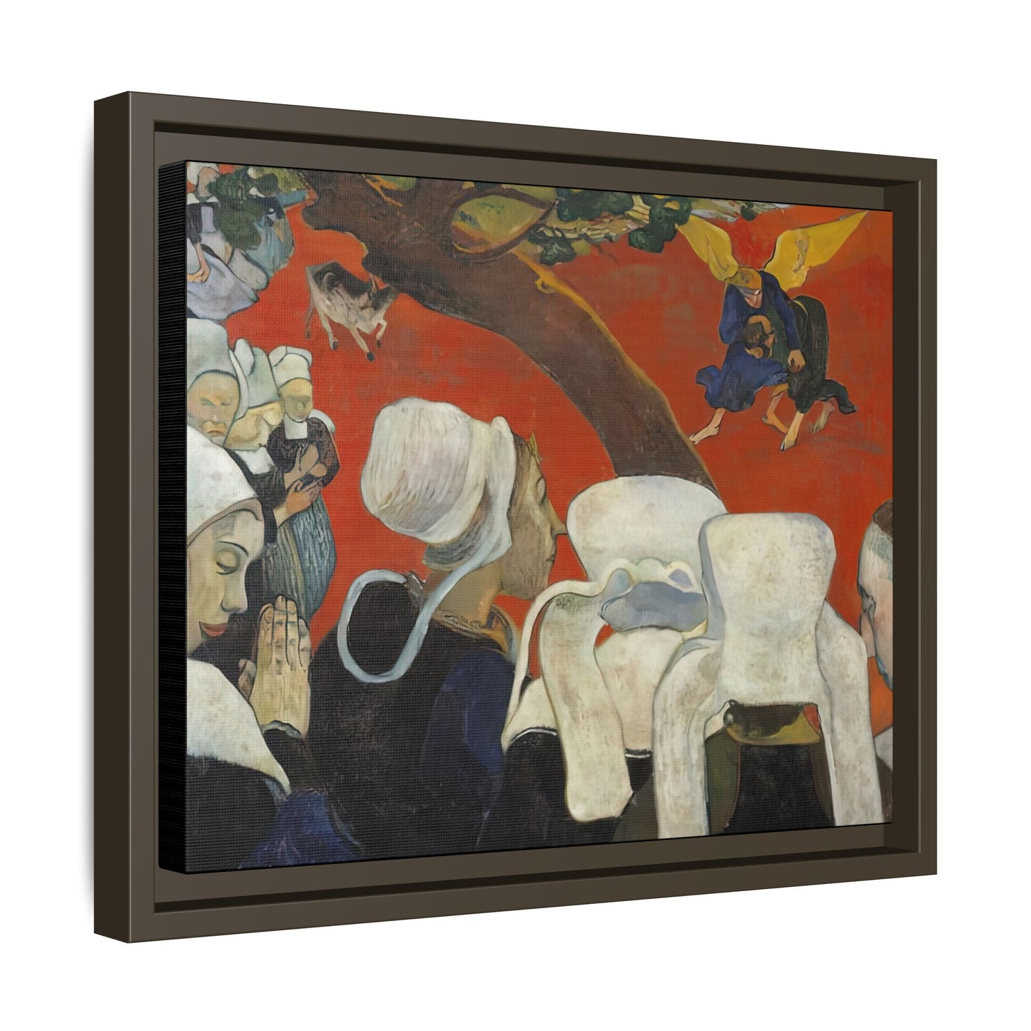 Gauguin, Paul - Vision of the Sermon (Jacob Wrestling with the Angel) (1888) - Matte Canvas, Framed