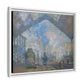 Monet, Claude - Le Gare Saint-Lazare (1877) - Matte Canvas, Framed