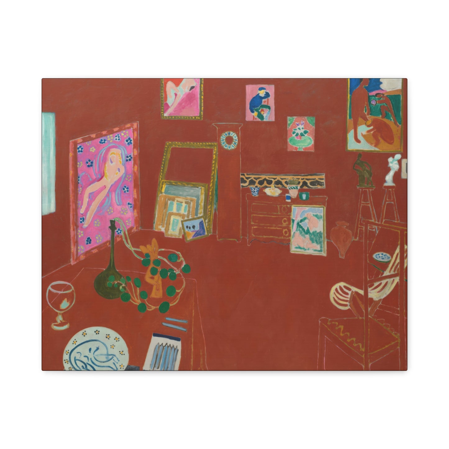 Matisse, Henri - The Red Studio (1911) - Canvas Block, unframed