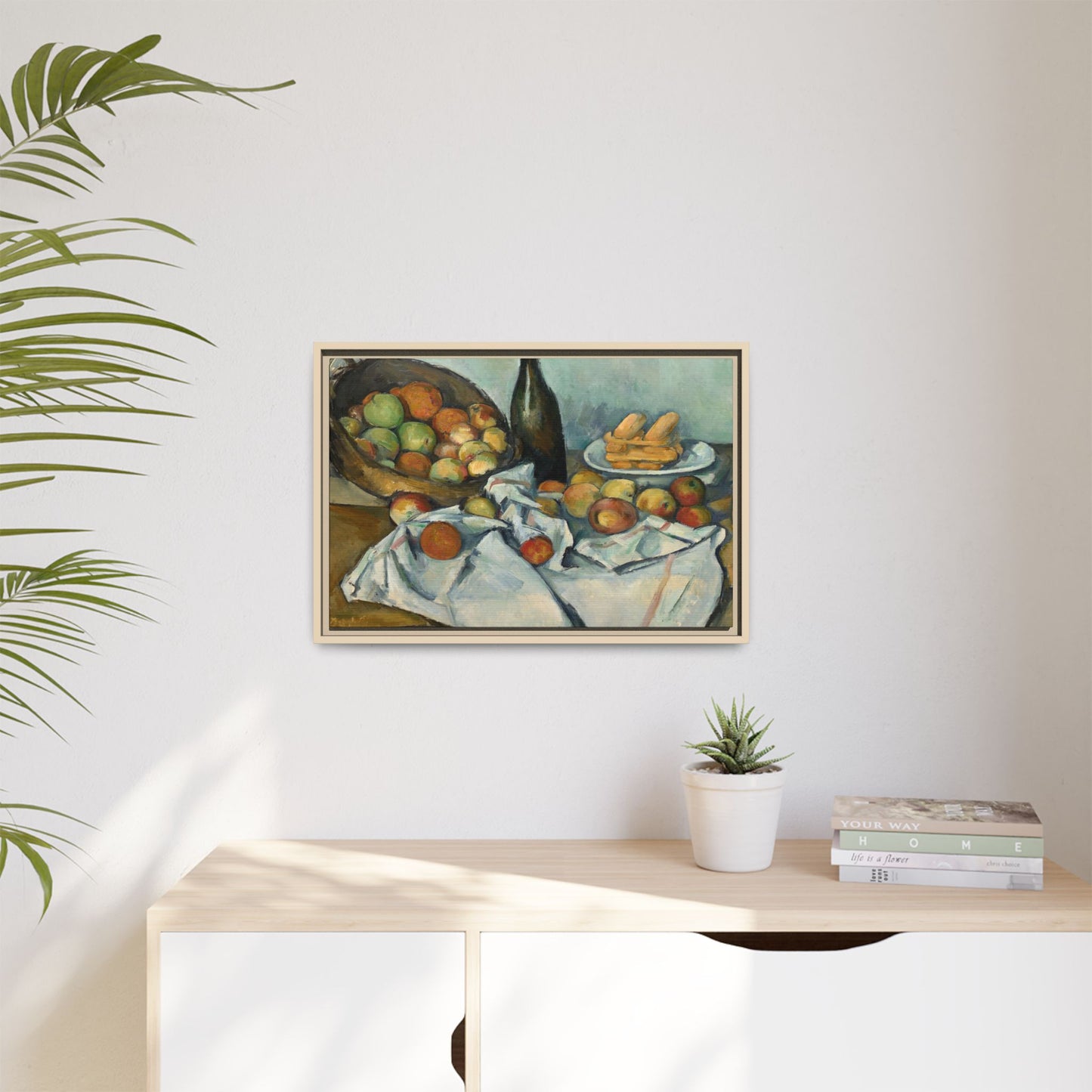 Cézanne, Paul - Basket of Apples (1893) - Matte Canvas, Framed