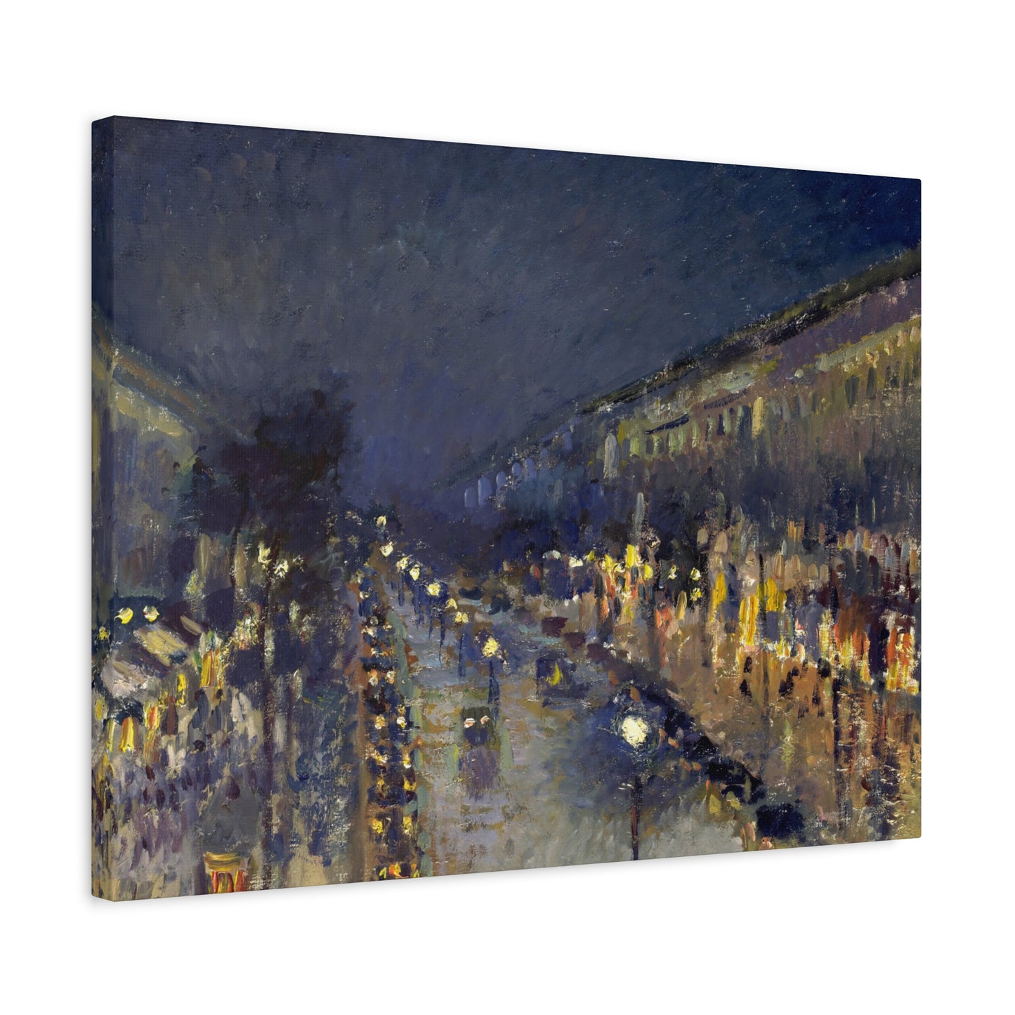 Pissarro, Camille - The Boulevard Montmartre At Night (1897) - Canvas Block, unframed