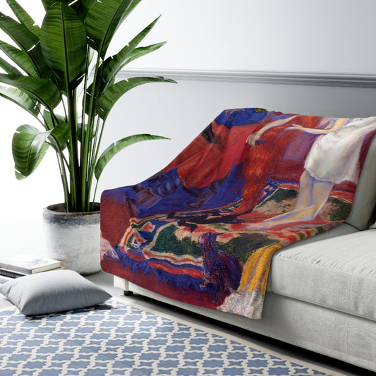 Ranson, Paul - The Golden Head of Hair (1909) - Sherpa Fleece Blanket