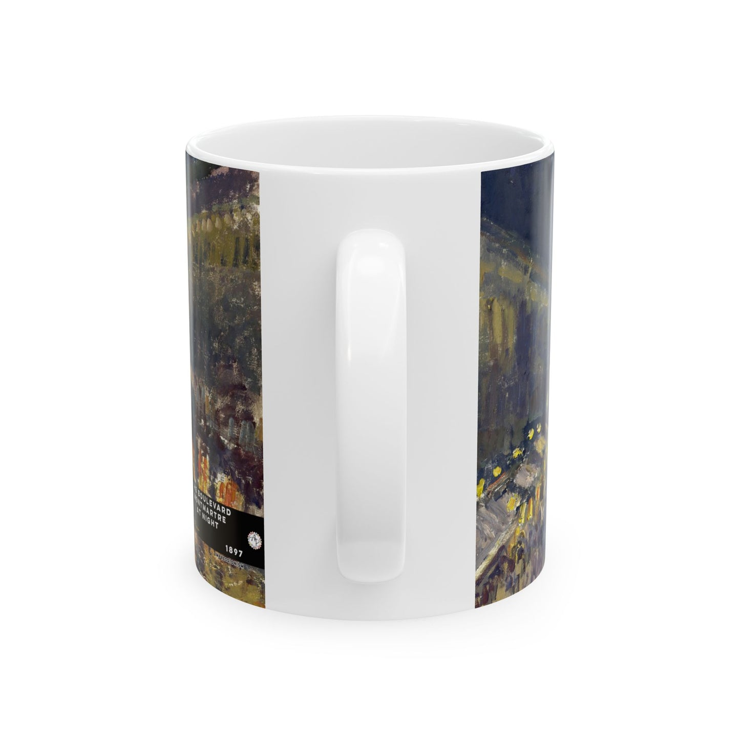 Pissarro, Camille - The Boulevard Montmartre At Night (1897) - Ceramic Mug