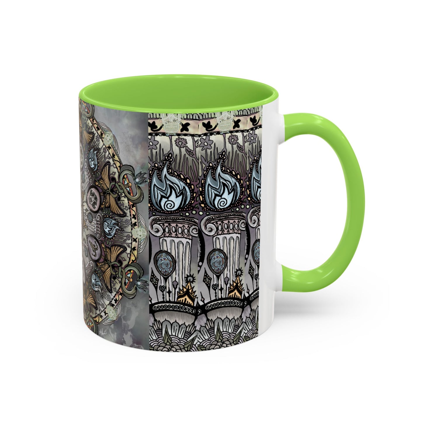 Pacio, Adam - Memento Mori Mandala - Colorful Accent Mugs