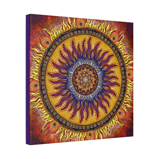 Solar Disc Mandala - Canvas Block