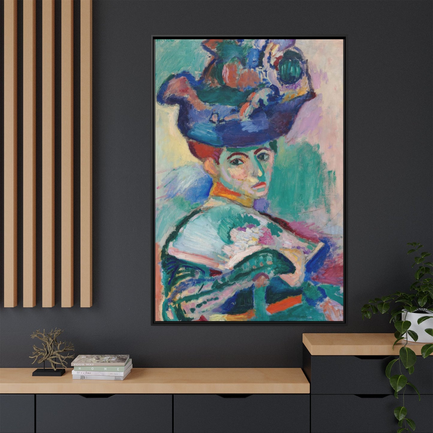 Matisse, Henri - Woman with a Hat (1905) - Matte Canvas, Framed