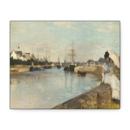 Morisot, Berthe - The Harbor at Lorient (1869) - Canvas Block, unframed