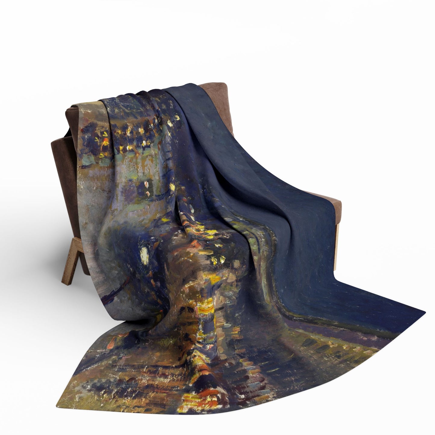 Pissarro, Camille - The Boulevard Montmartre At Night (1897) - Arctic Fleece Blanket