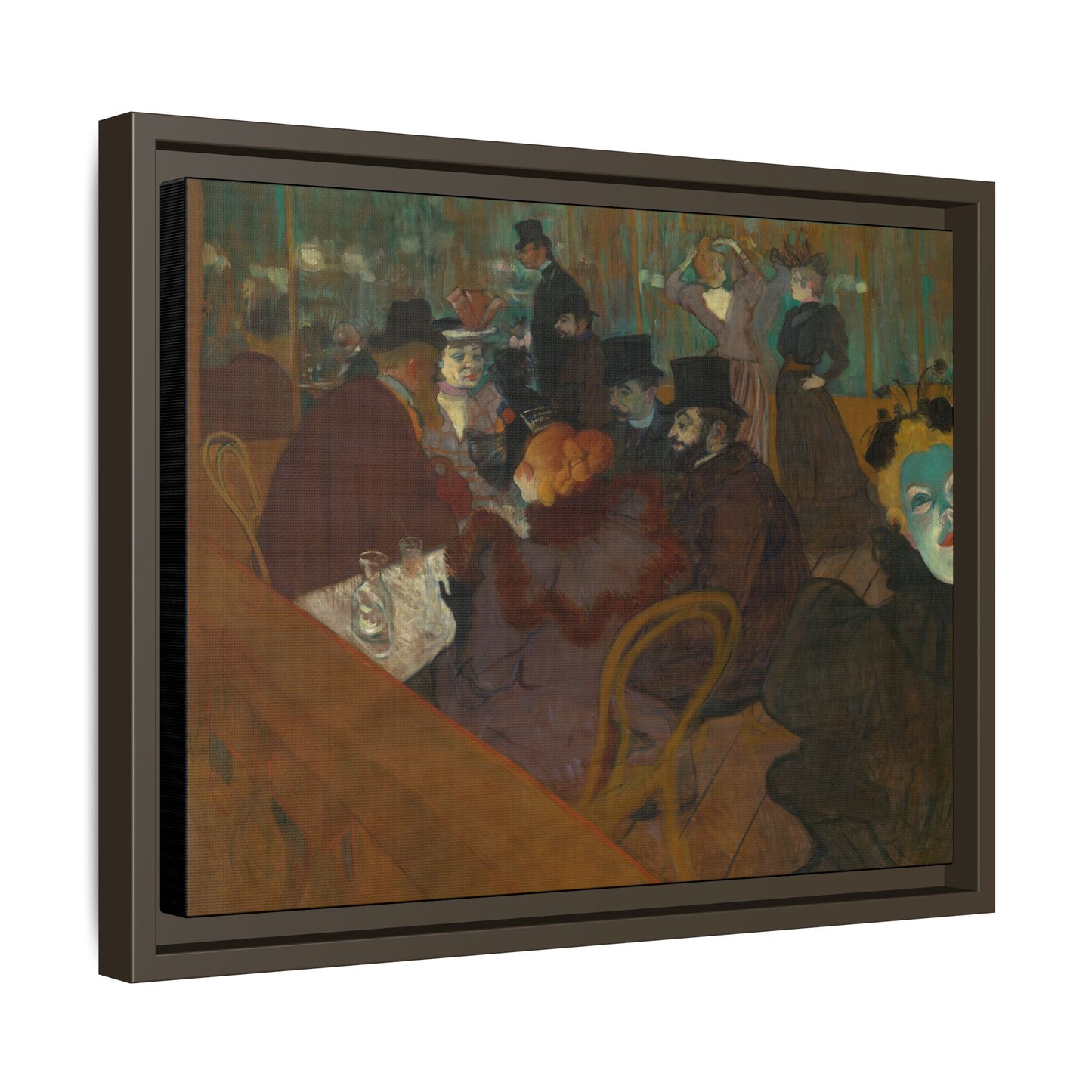 Toulouse-Lautrec, Henri - At the Moulin Rouge (1892) - Matte Canvas, Framed
