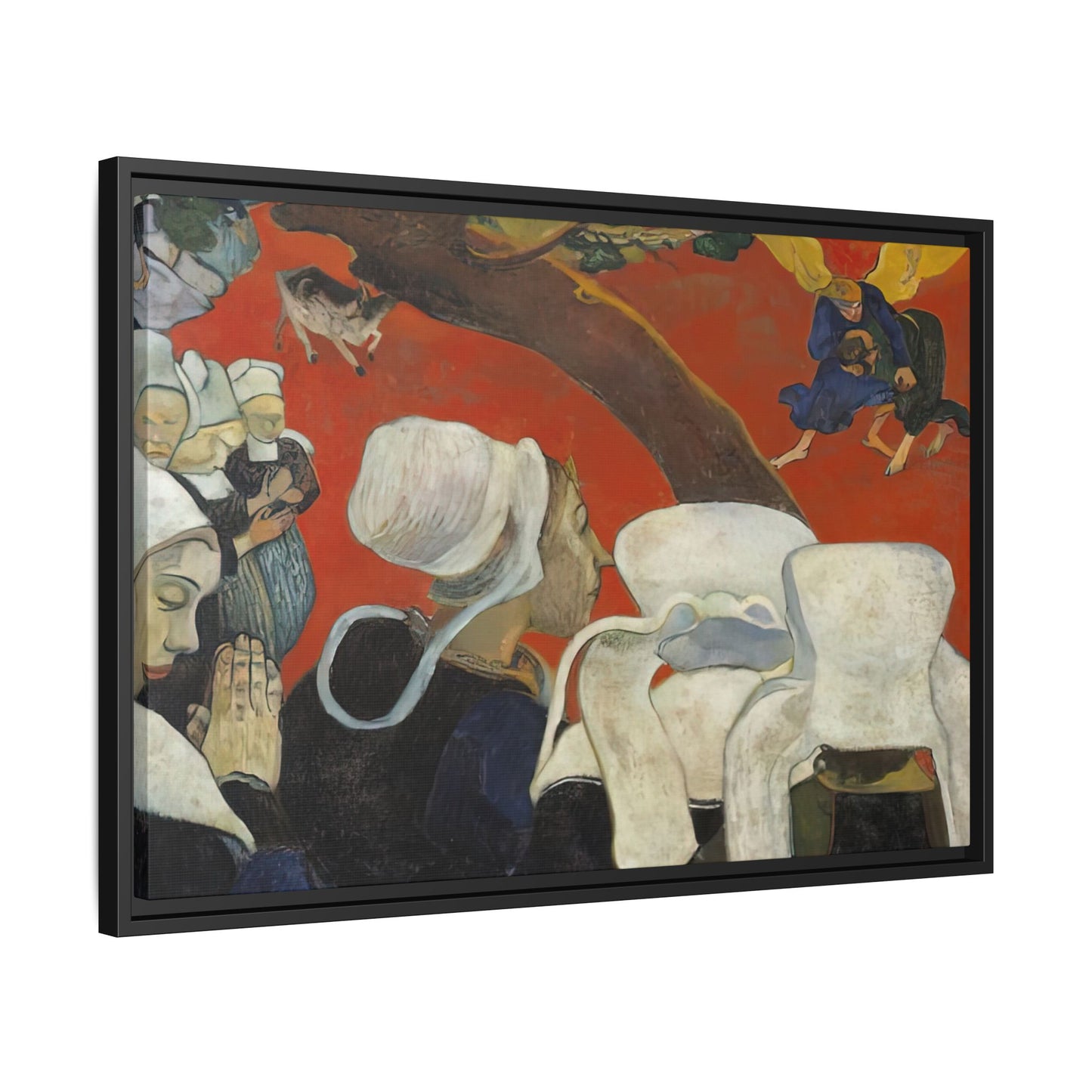Gauguin, Paul - Vision of the Sermon (Jacob Wrestling with the Angel) (1888) - Matte Canvas, Framed