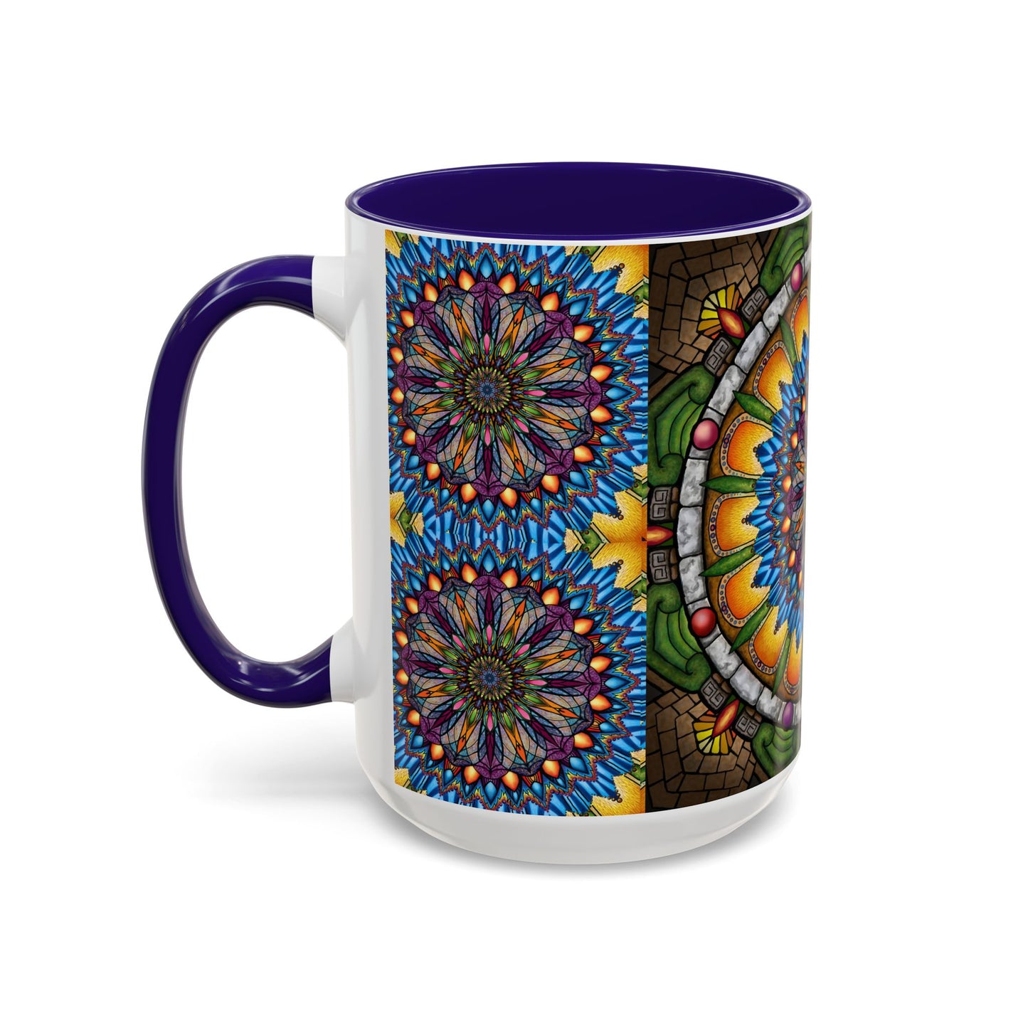 Pacio, Adam - Emerald Arrows Mandala - Colorful Accent Mugs