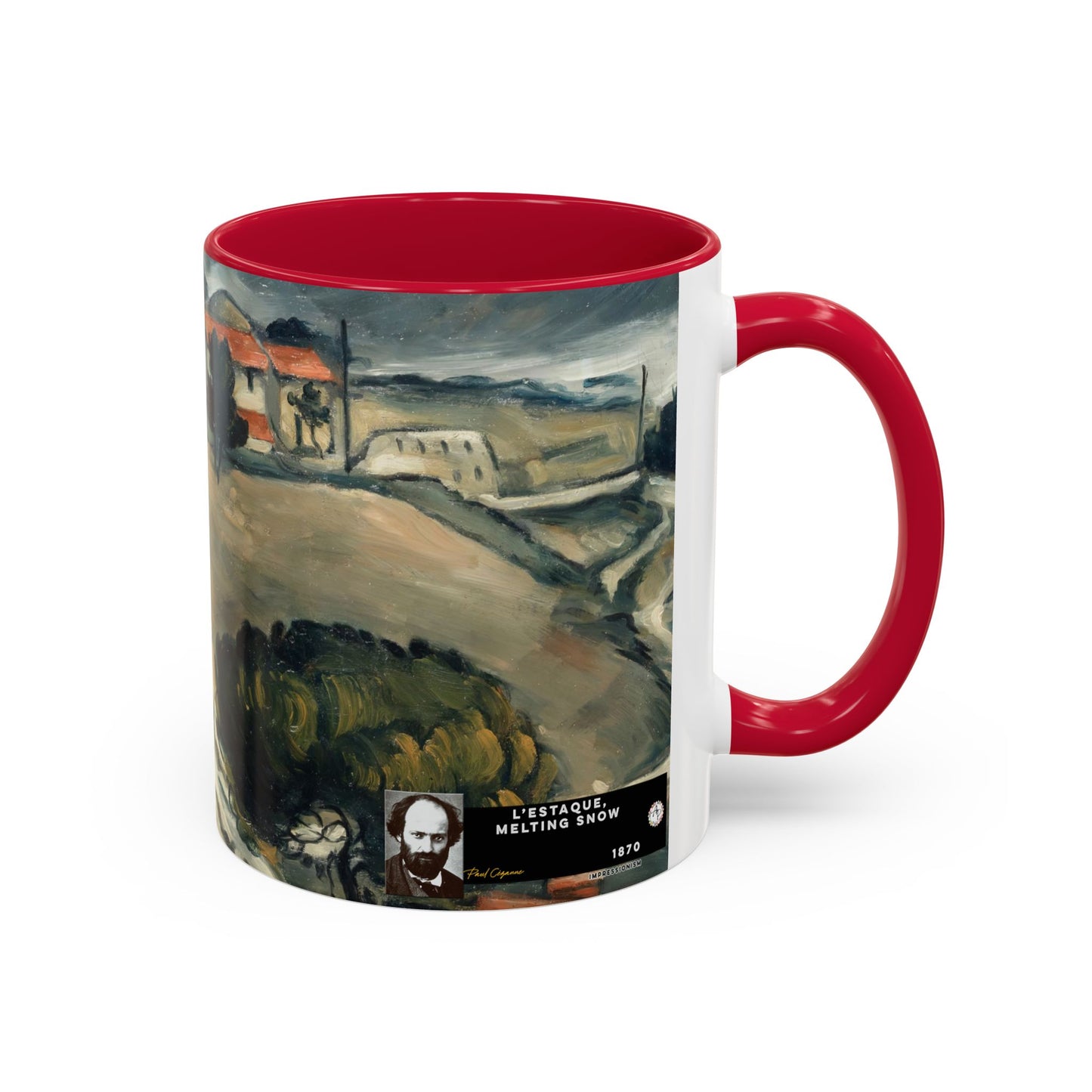 Cézanne, Paul - A Modern Olympia (1874) - Colorful Accent Mugs