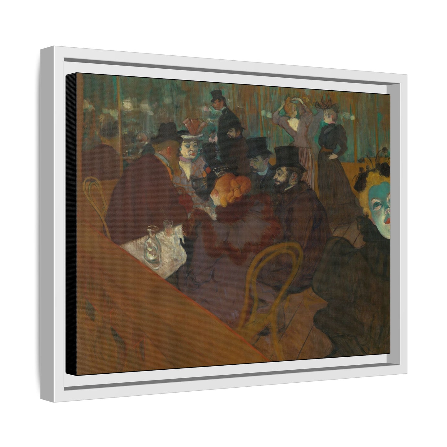 Toulouse-Lautrec, Henri - At the Moulin Rouge (1892) - Matte Canvas, Framed
