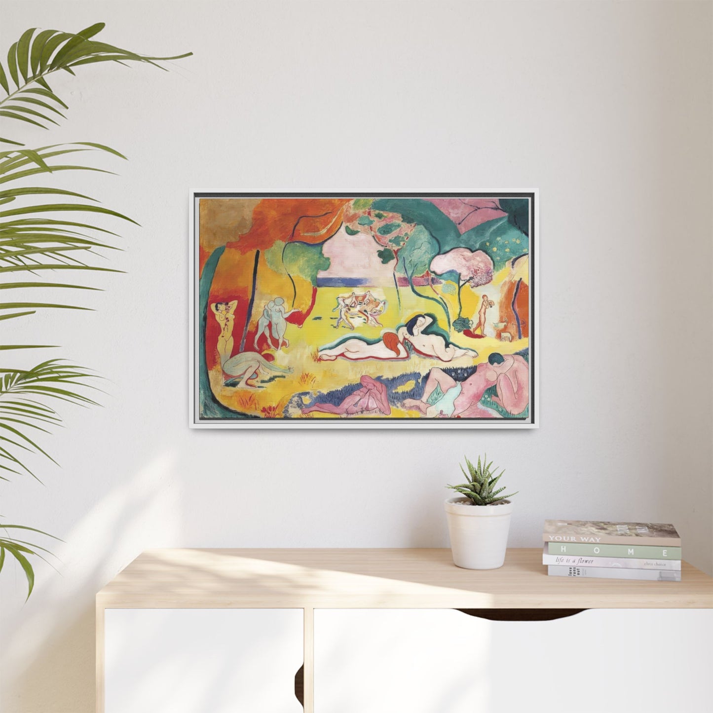 Matisse, Henri - The Joy of Life (1905) - Matte Canvas, Framed