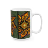 Monarch Butterfly Mandala - Ceramic Mug