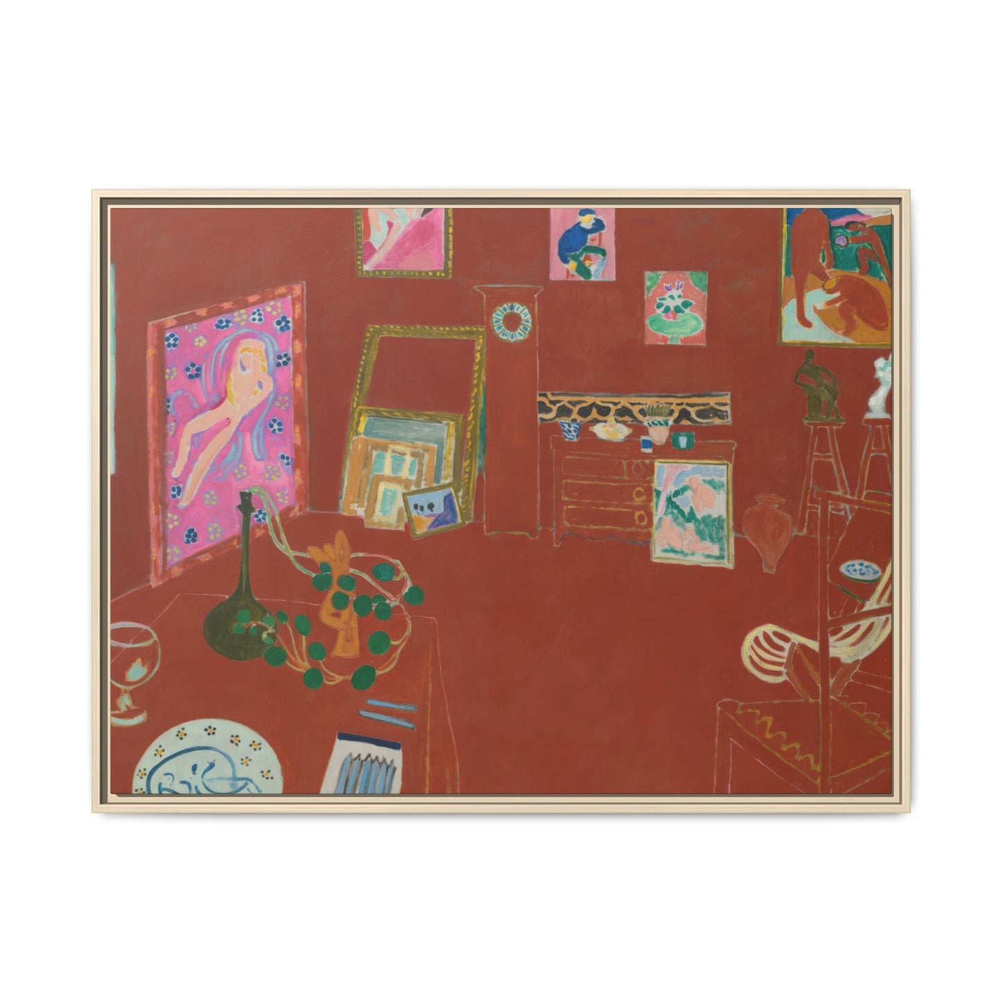 Matisse, Henri - The Red Studio (1911) - Matte Canvas, Framed