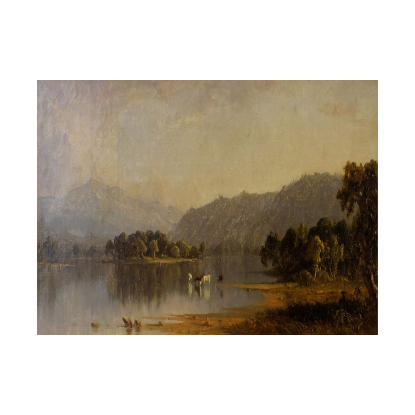 Gifford, Sanford Robinson - Mount Washington from the Saco  (1858) - Satin Posters