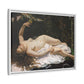 Courbet, Gustave - Woman with a Parrot (1866) - Matte Canvas, Framed