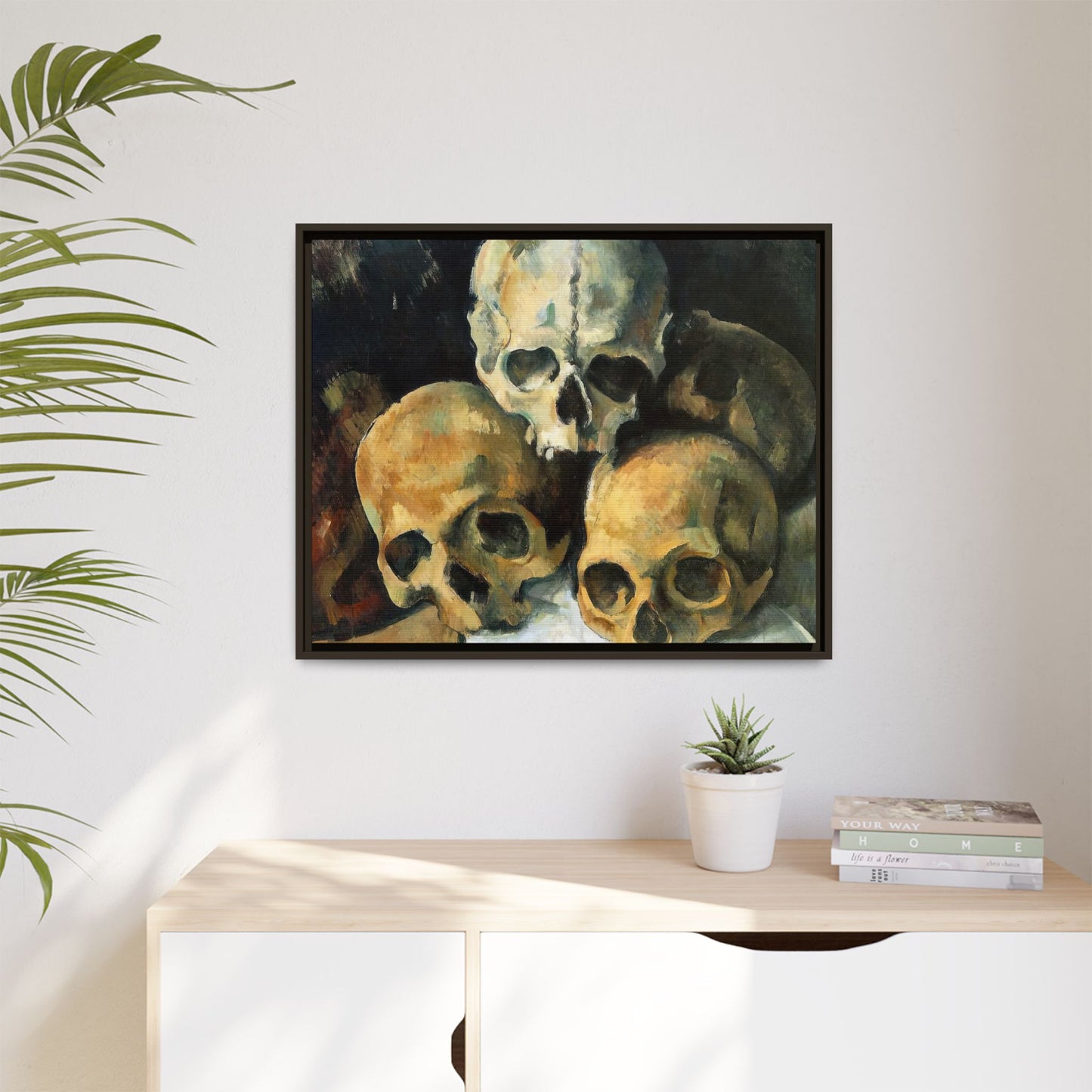 Cézanne, Paul - Pyramid of Skulls (1901) - Matte Canvas, Framed