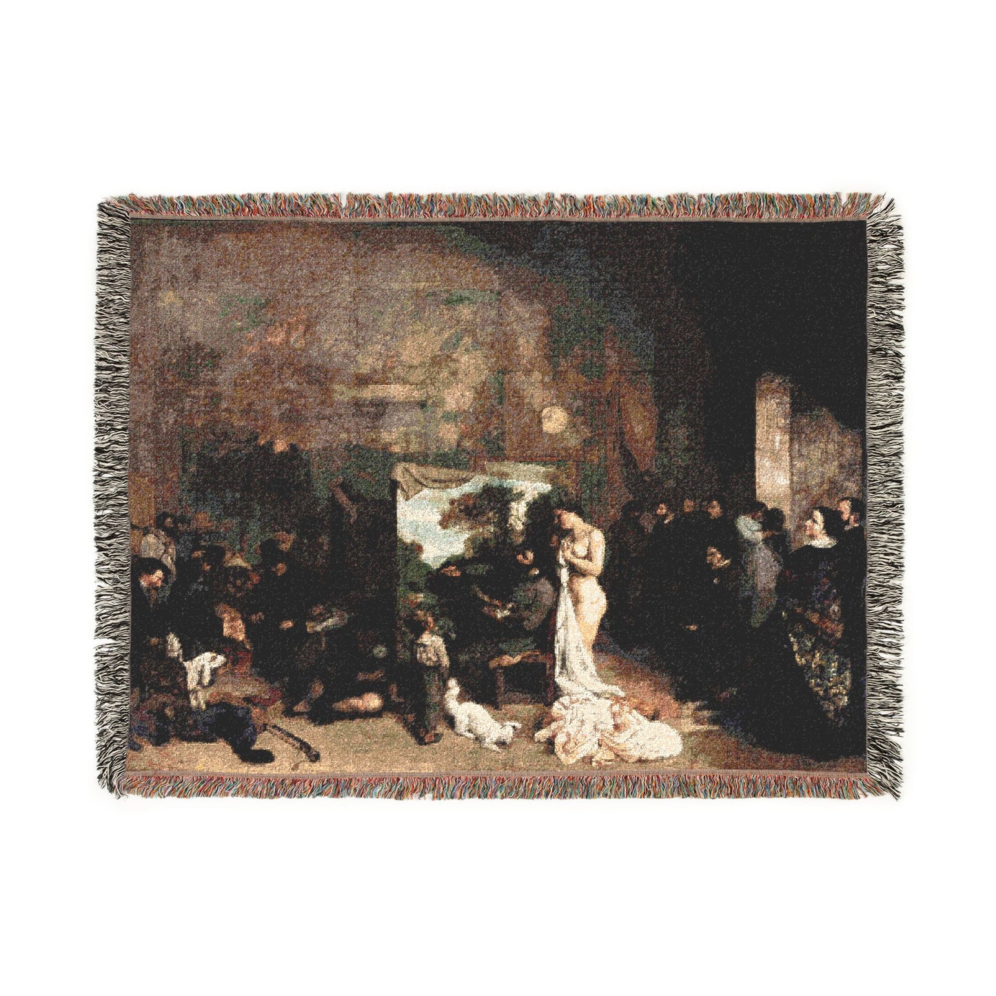 Courbet, Gustave - The Painter’s Studio (1855) - Woven Blanket