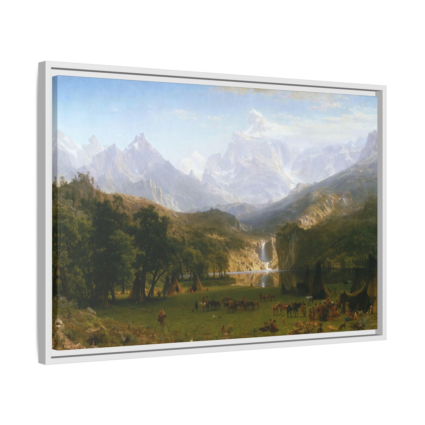 Bierstadt, Albert - The Rocky Mountains, Lander’s Peak (1863) - Matte Canvas, Framed