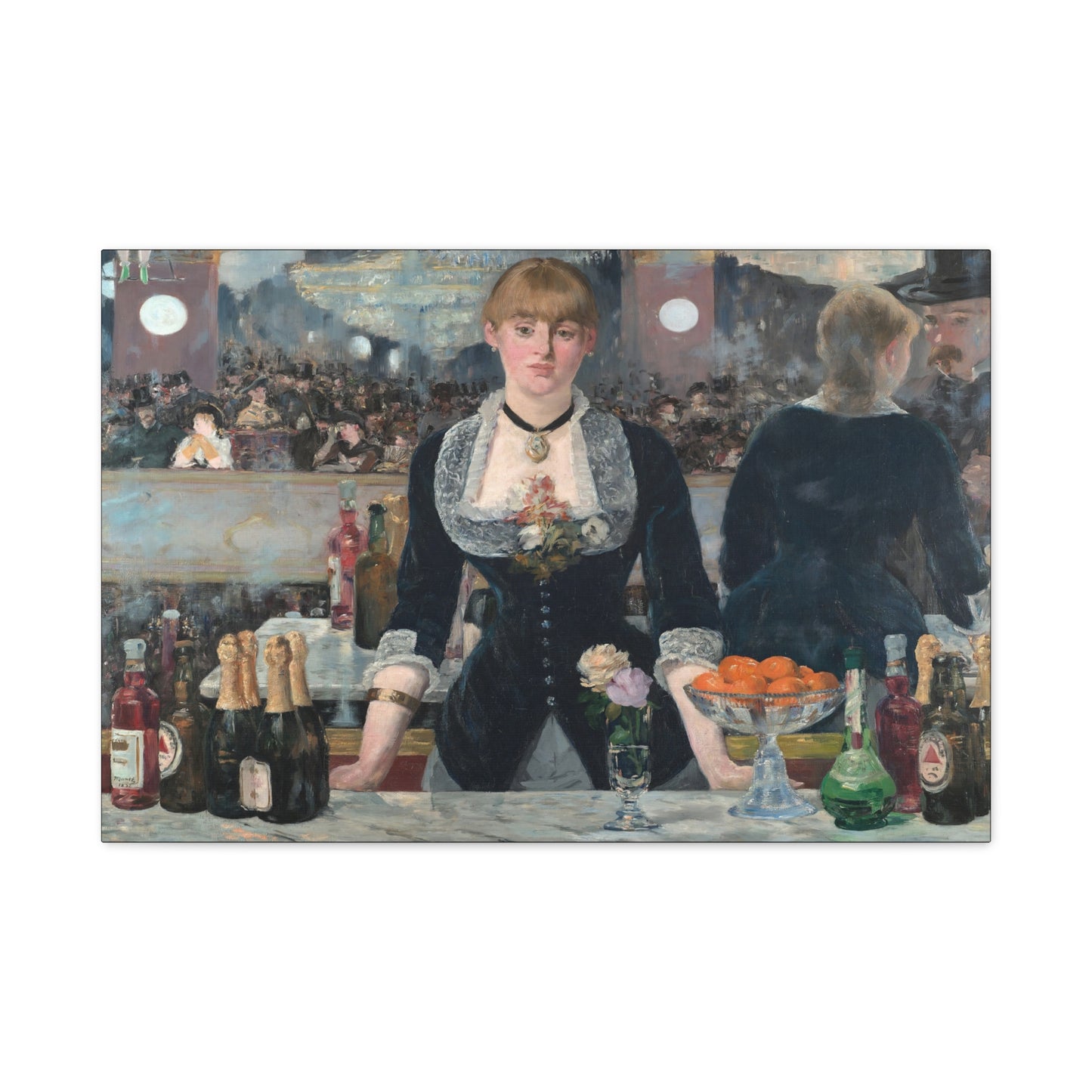 Manet, Édouard - A Bar at the Folies-Bergère (1880) - Canvas Block, unframed