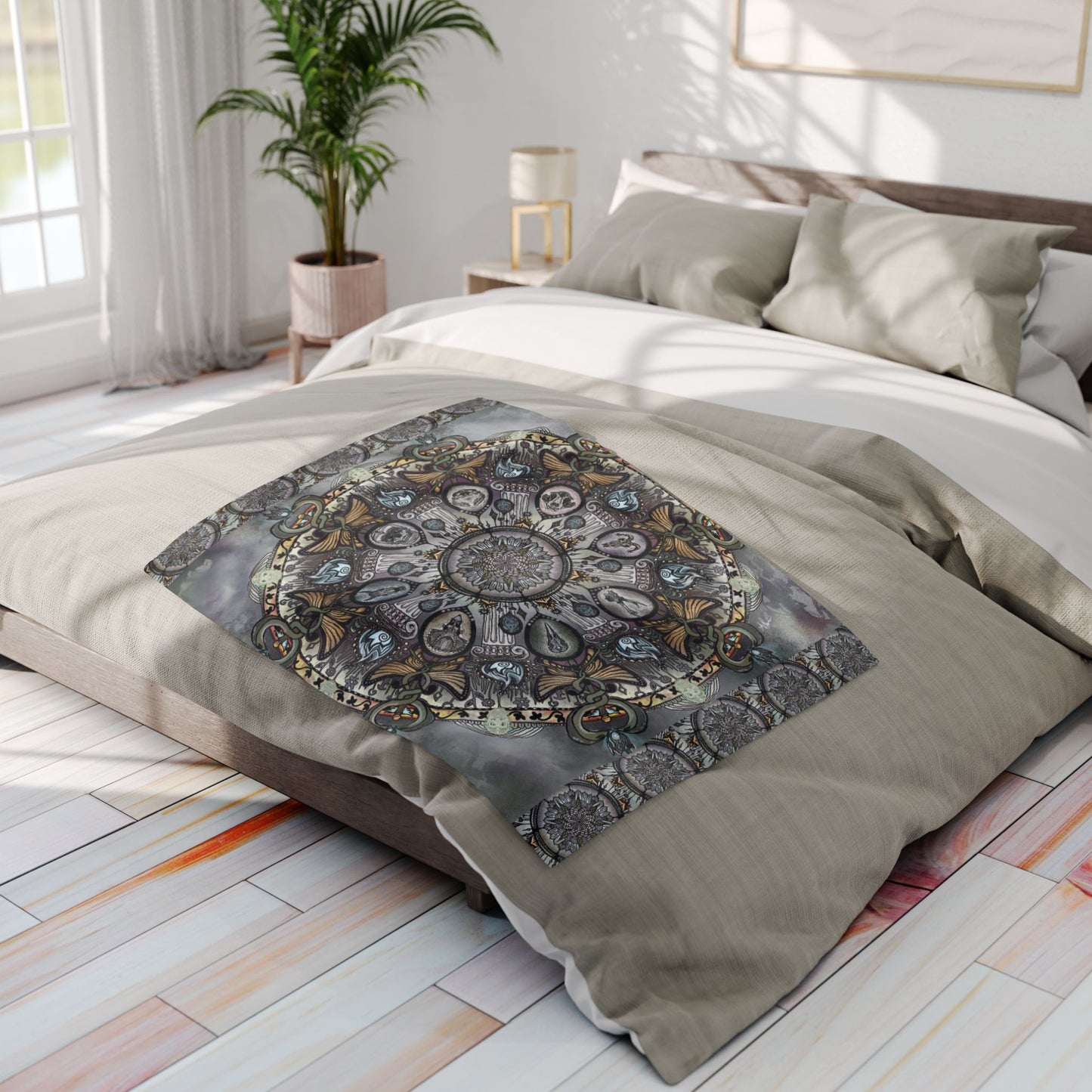 Pacio, Adam - Memento Mori Mandala - Arctic Fleece Blanket