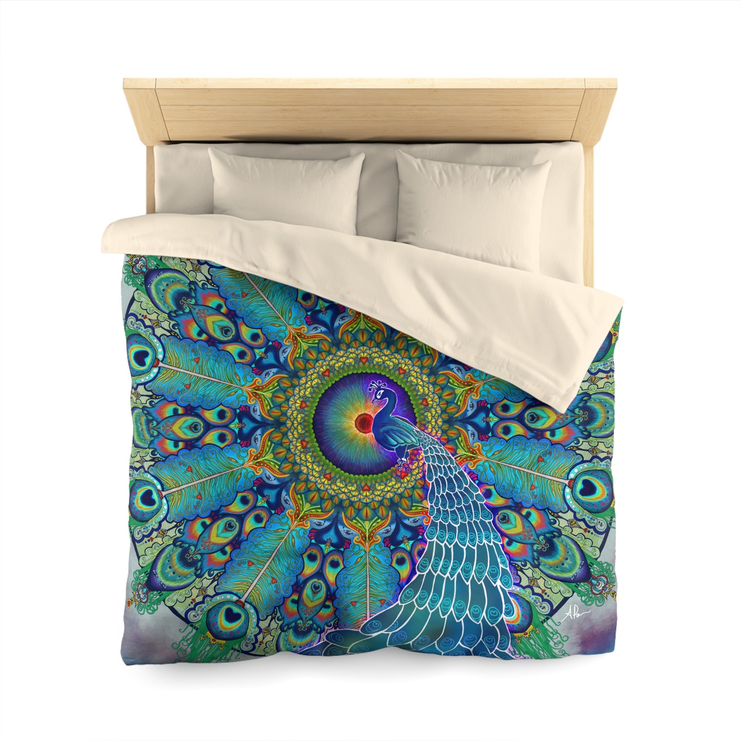 Pacio, Adam - Melek Taus Mandala - Microfiber Duvet Cover