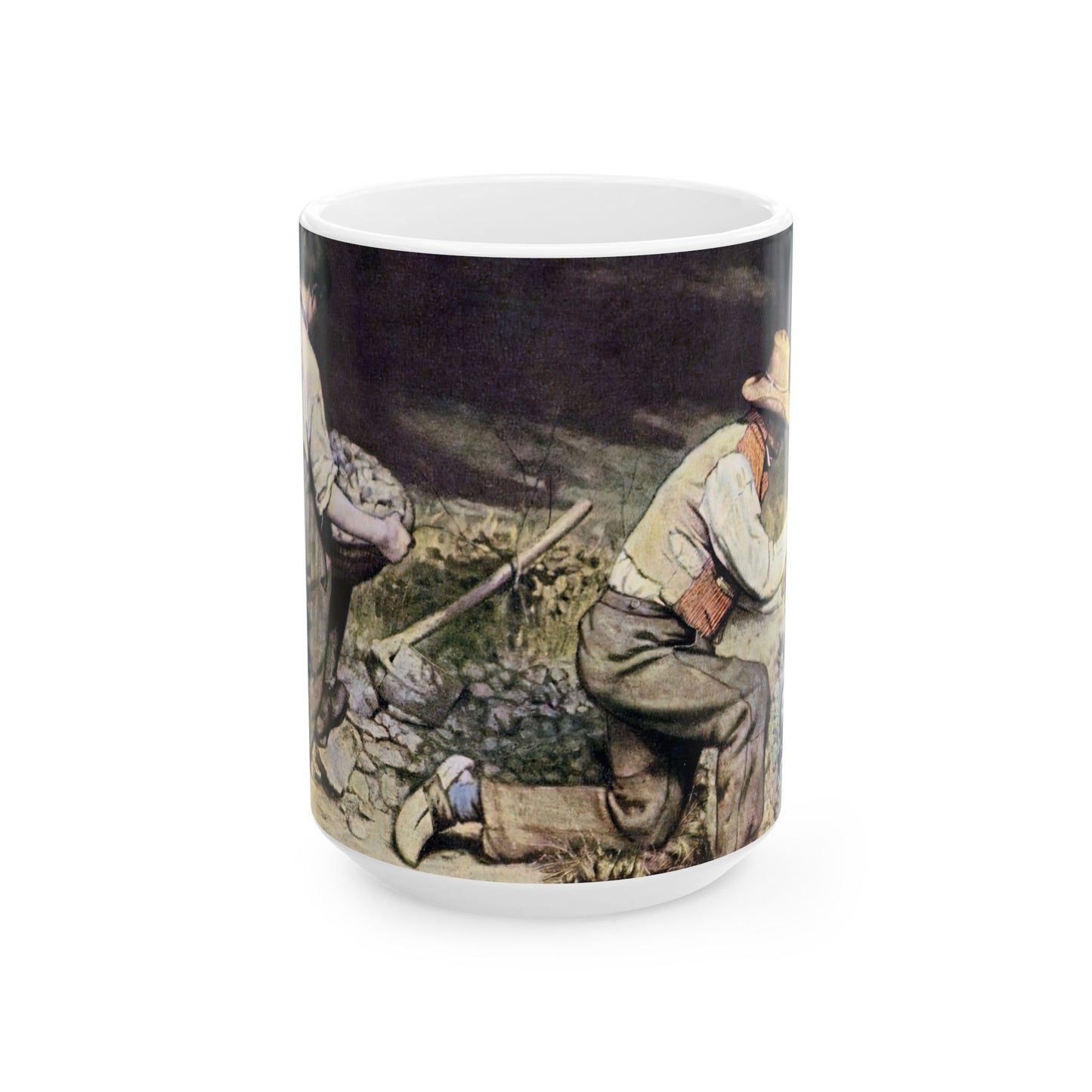 Courbet, Gustave - The Stone Breakers (1850) - Ceramic Mug