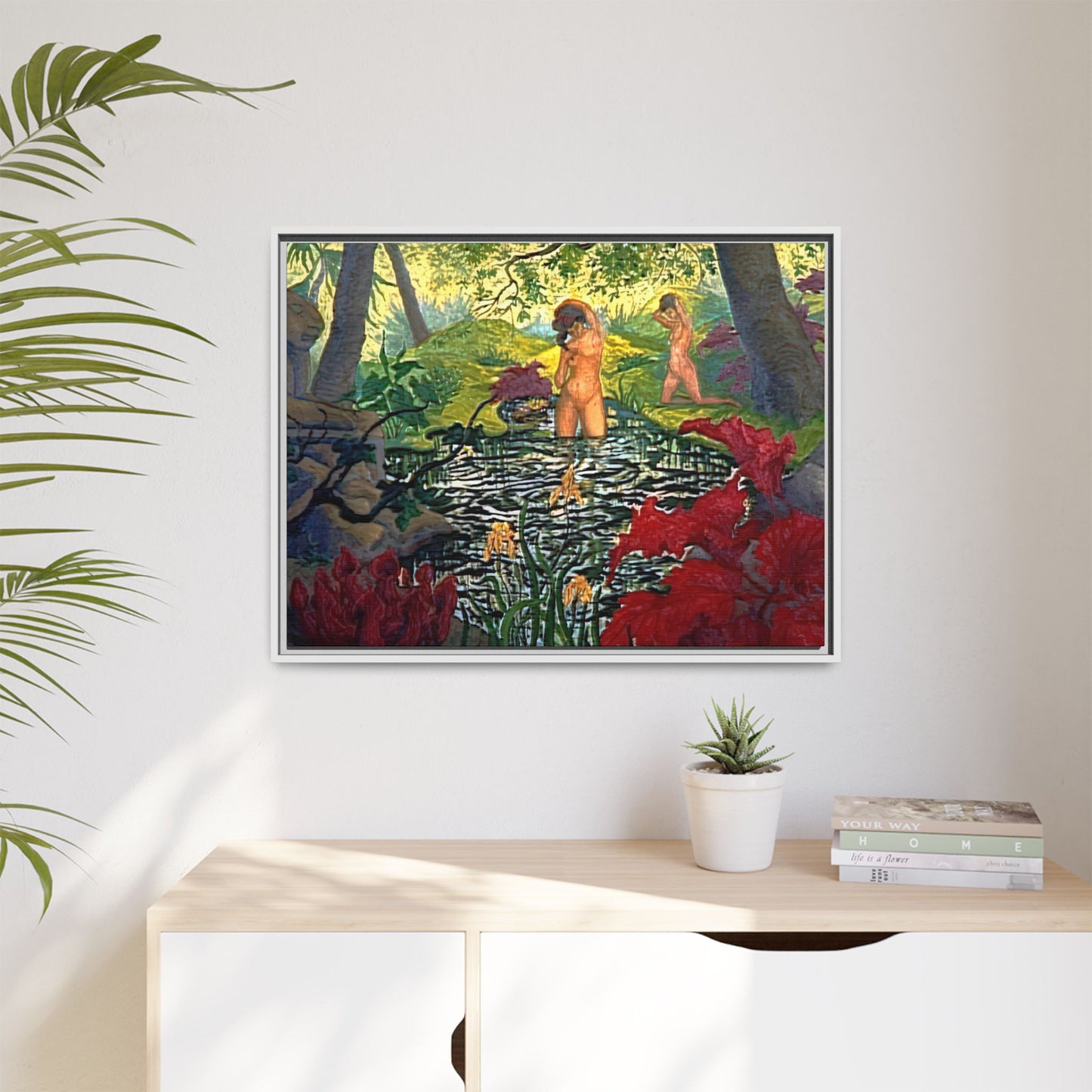 Ranson, Paul - The Lotus Bather (1906) - Matte Canvas, Framed
