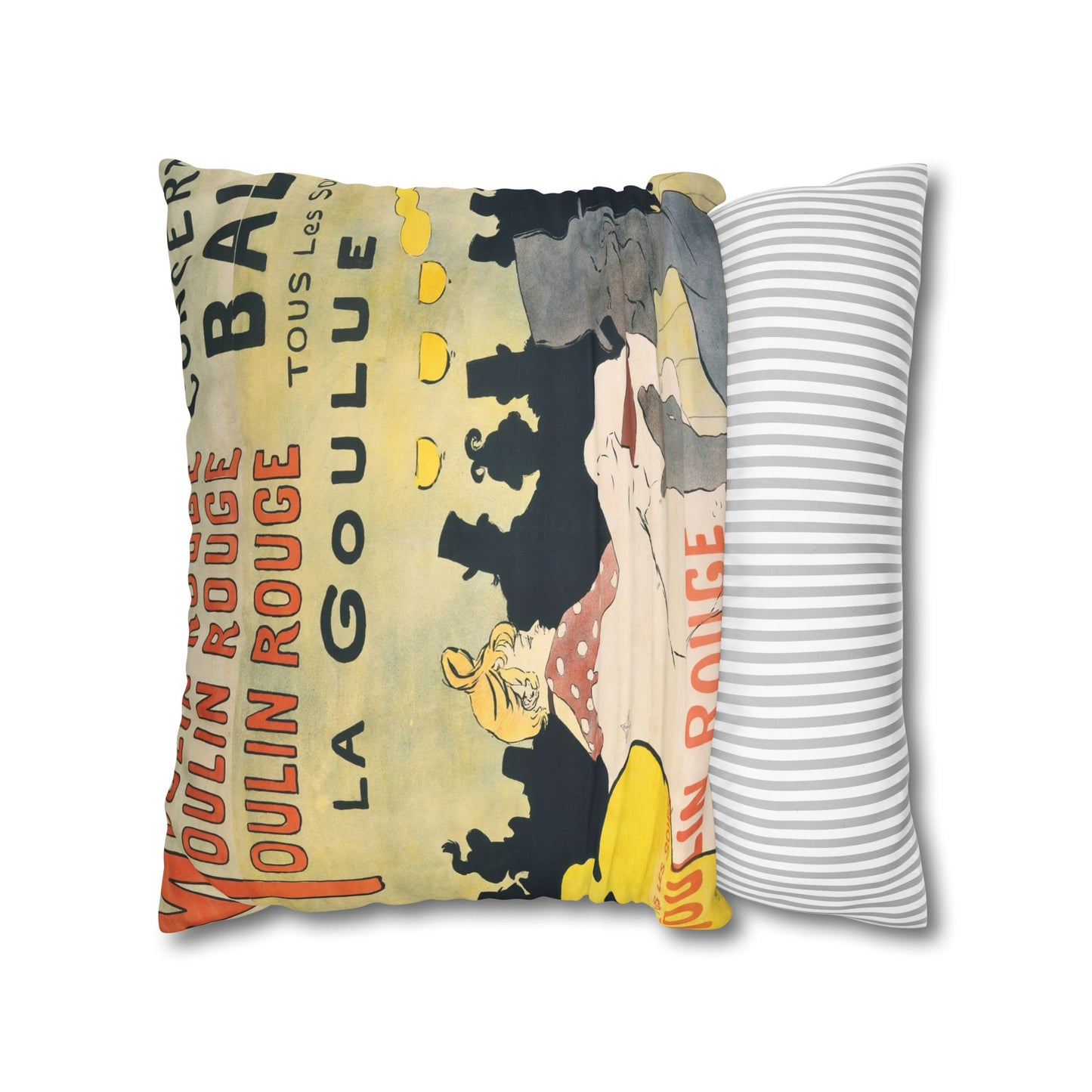 Toulouse-Lautrec, Henri - Moulin Rouge - La Goulue (1891) - Suede Square Pillowcase