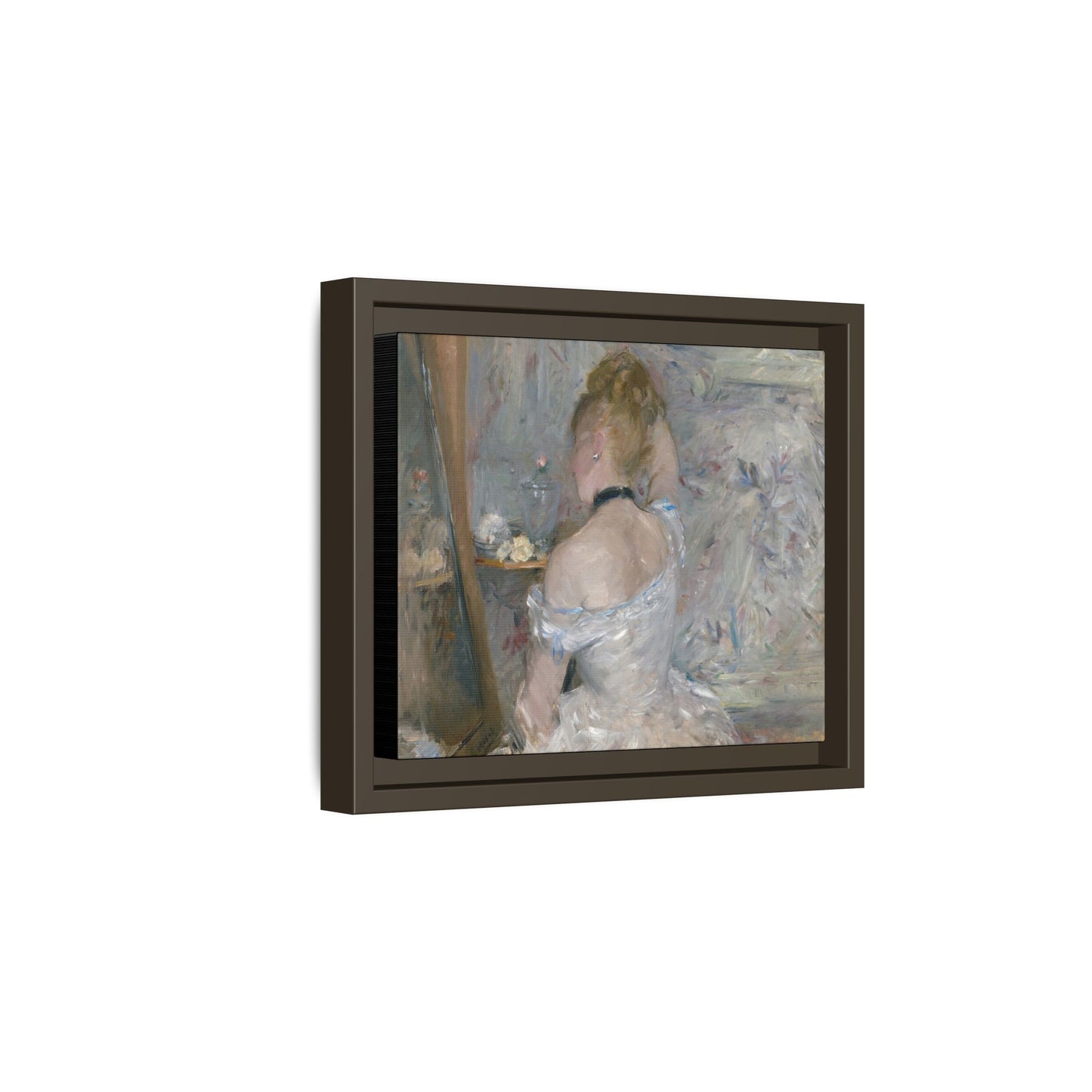 Morisot, Berthe - Woman at Her Toilette (1880) - Matte Canvas, Framed