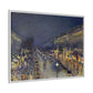 Pissarro, Camille - The Boulevard Montmartre At Night (1897) - Matte Canvas, Framed