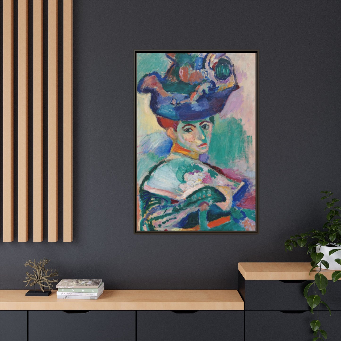 Matisse, Henri - Woman with a Hat (1905) - Matte Canvas, Framed