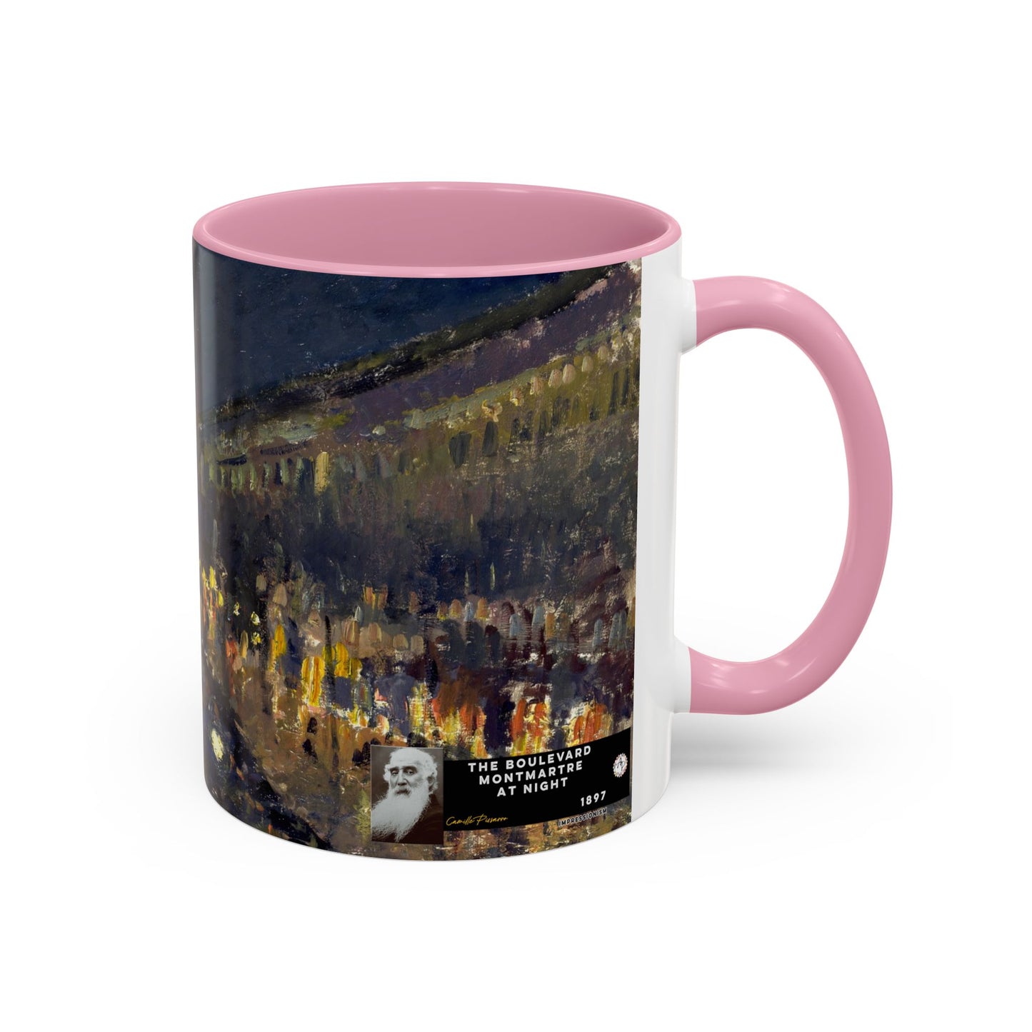 Pissarro, Camille - The Boulevard Montmartre At Night (1897) - Colorful Accent Mugs