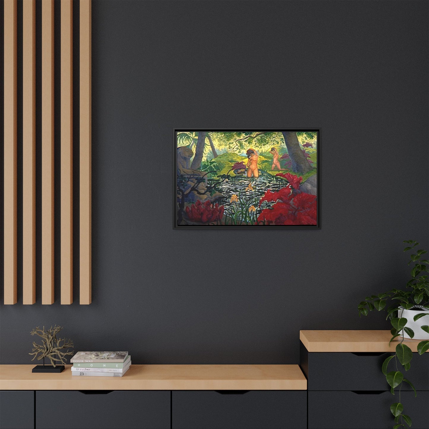Ranson, Paul - The Lotus Bather (1906) - Matte Canvas, Framed