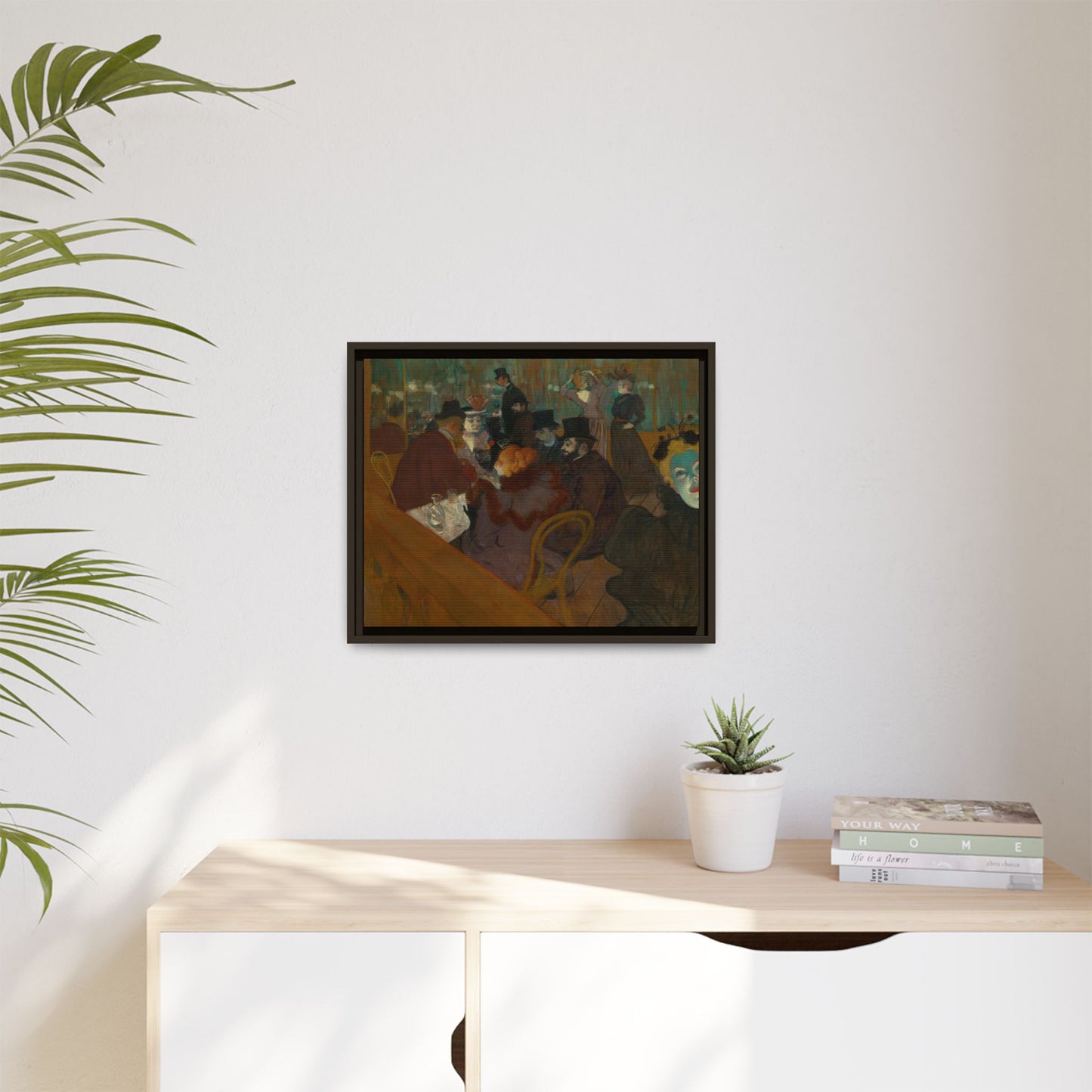 Toulouse-Lautrec, Henri - At the Moulin Rouge (1892) - Matte Canvas, Framed