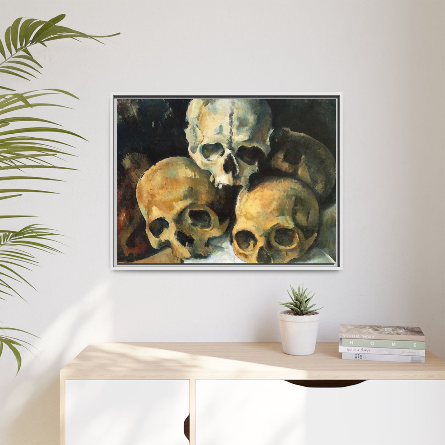 Cézanne, Paul - Pyramid of Skulls (1901) - Matte Canvas, Framed