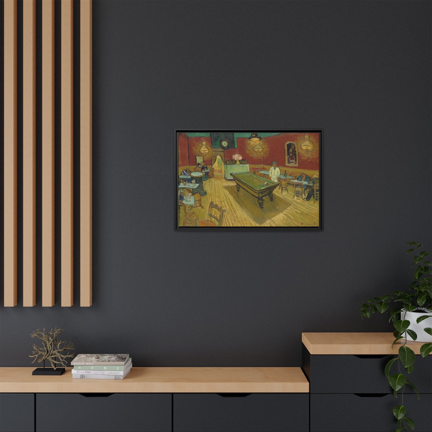 Van Gogh, Vincent - The Night Cafe (1888) - Matte Canvas, Framed
