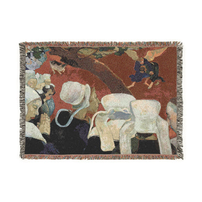 Gauguin, Paul - Vision of the Sermon (Jacob Wrestling with the Angel) (1888) - Woven Blanket