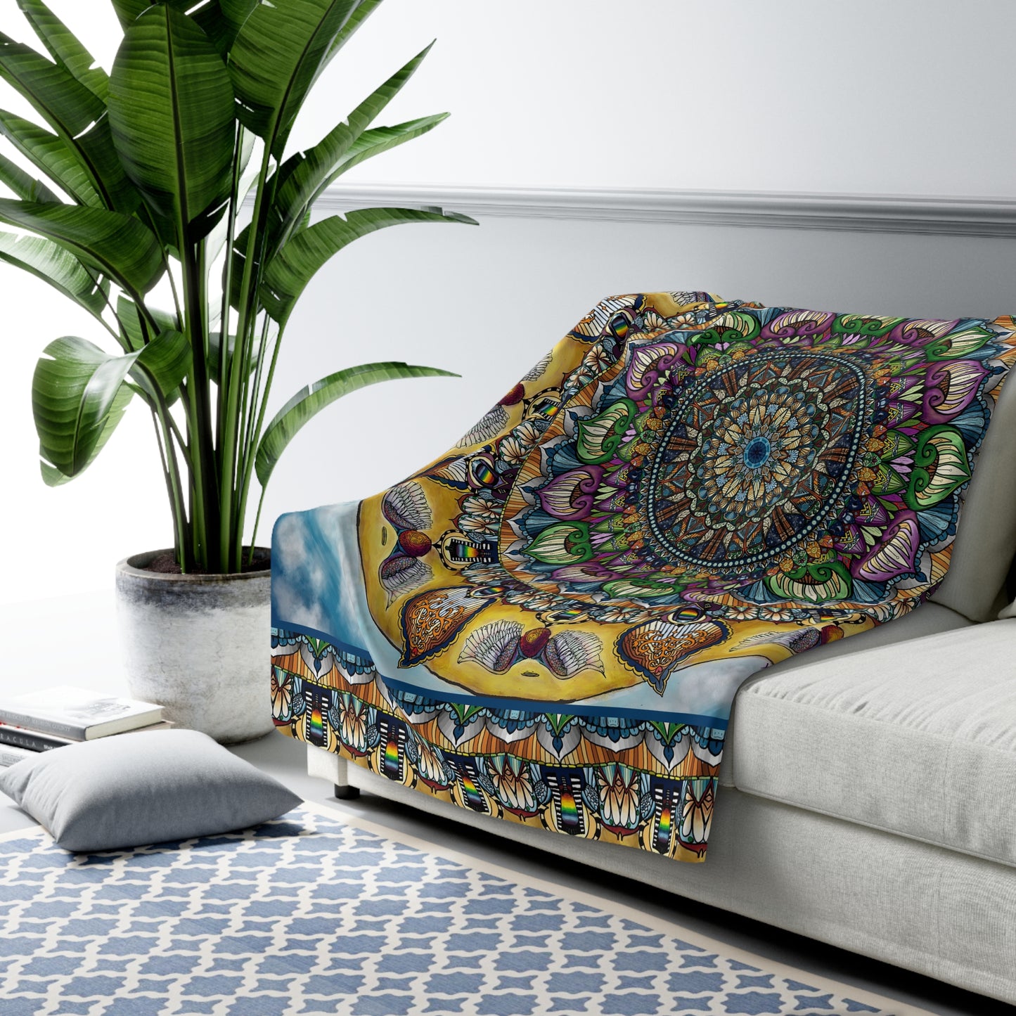 Celestia Mandala - Sherpa Fleece Blanket