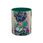 Matisse, Henri - Woman with a Hat (1905) - Colorful Accent Mugs
