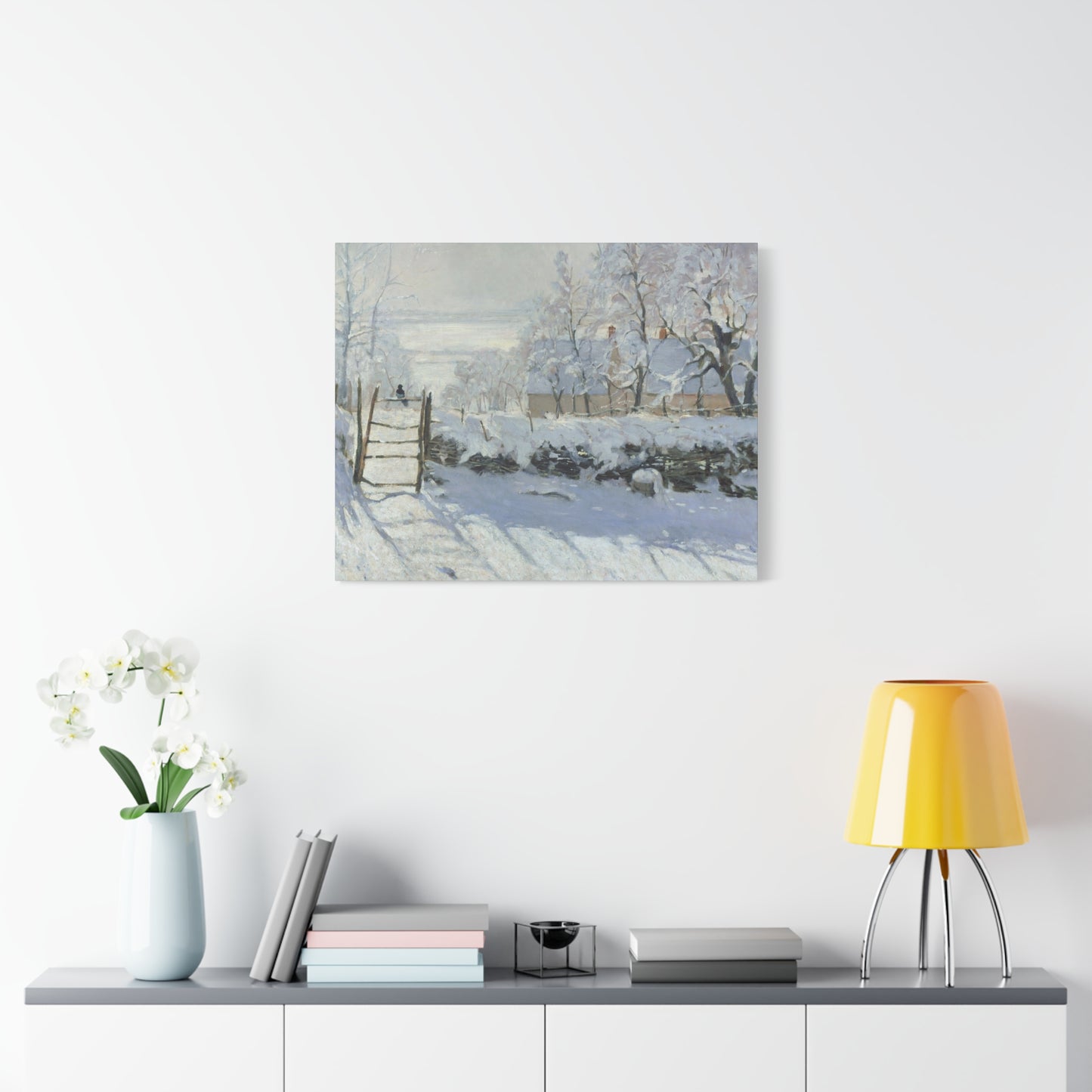 Monet, Claude - The Magpie (1868) - Canvas Block, unframed