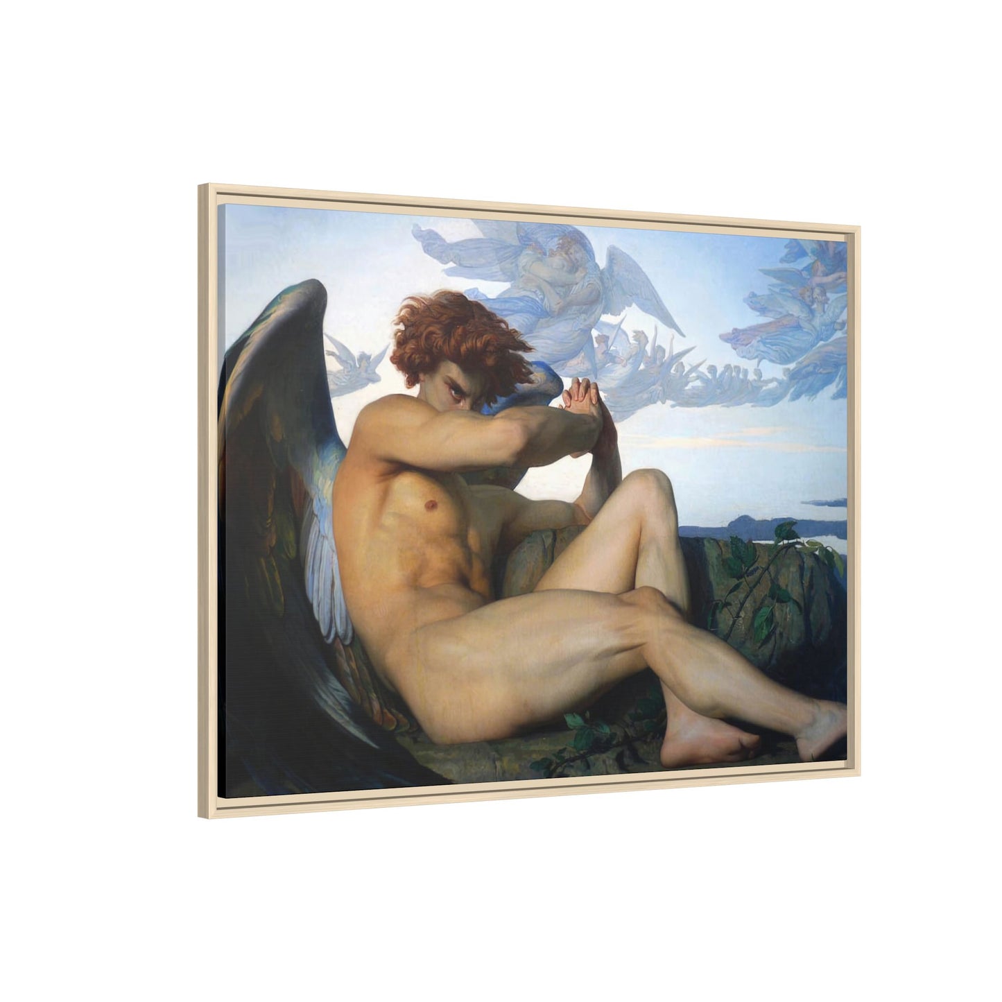 Cabanel, Alexandre - The Fallen Angel (1847) - Matte Canvas, Framed