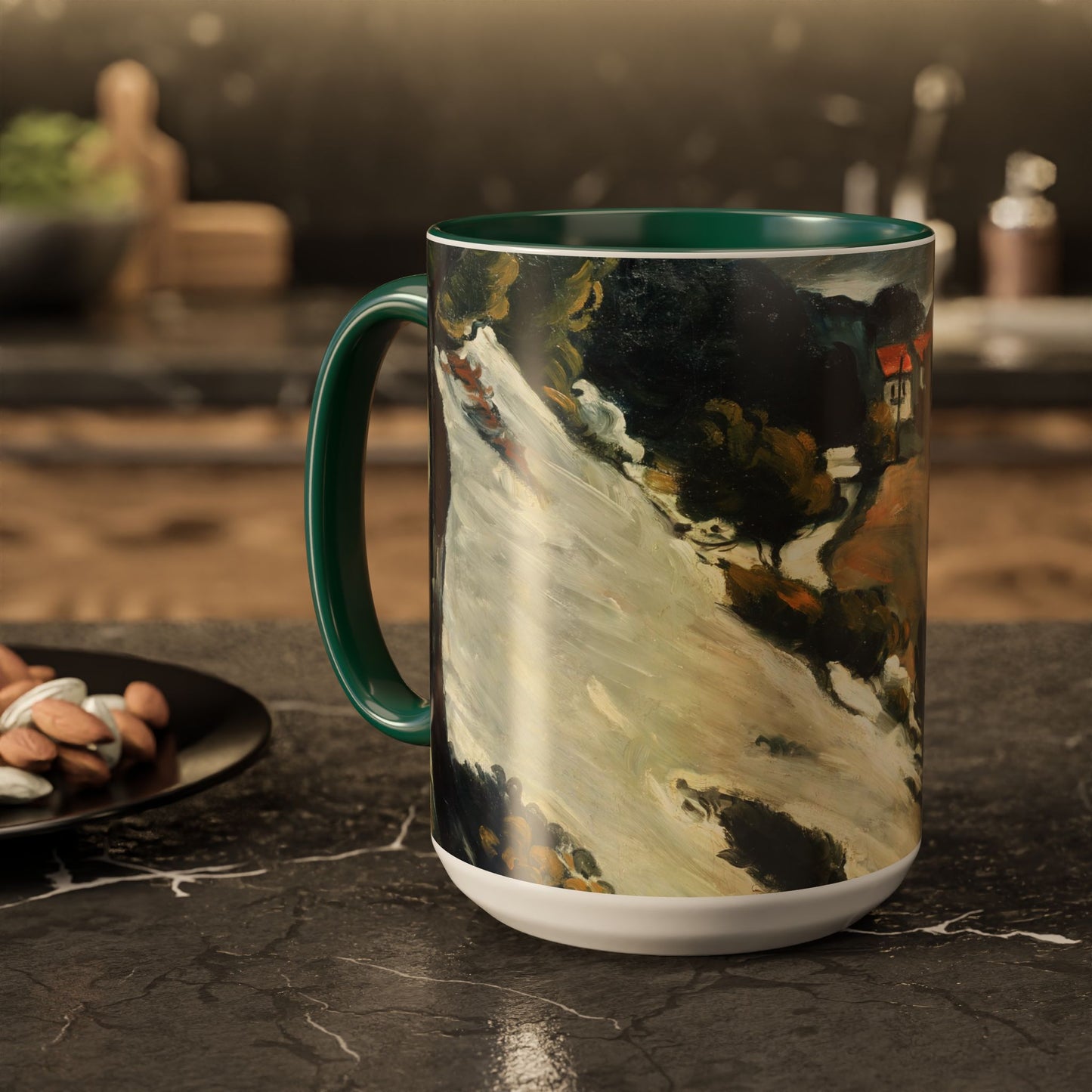 Cézanne, Paul - A Modern Olympia (1874) - Colorful Accent Mugs