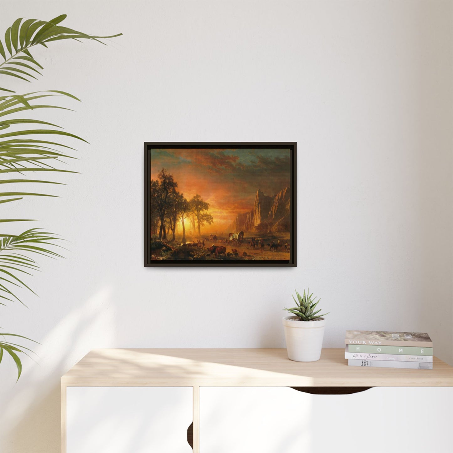 Bierstadt, Albert - Emigrants Crossing the Plains (1867) - Matte Canvas, Framed
